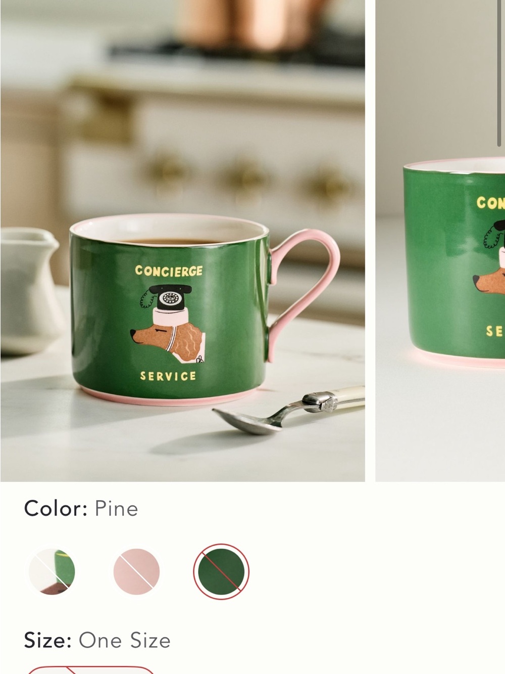 Anthropologie Nephthys foster hotel dog mug